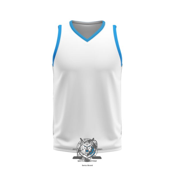 All Over Print V-Neck Basketball Jersey Top